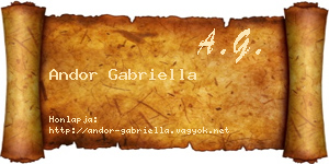 Andor Gabriella névjegykártya