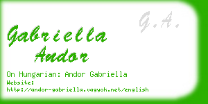 gabriella andor business card